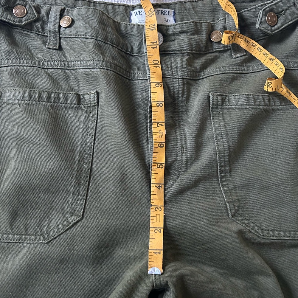 We The Free Palmer Olive Green Wide-Leg Jeans - Picture 12 of 13
